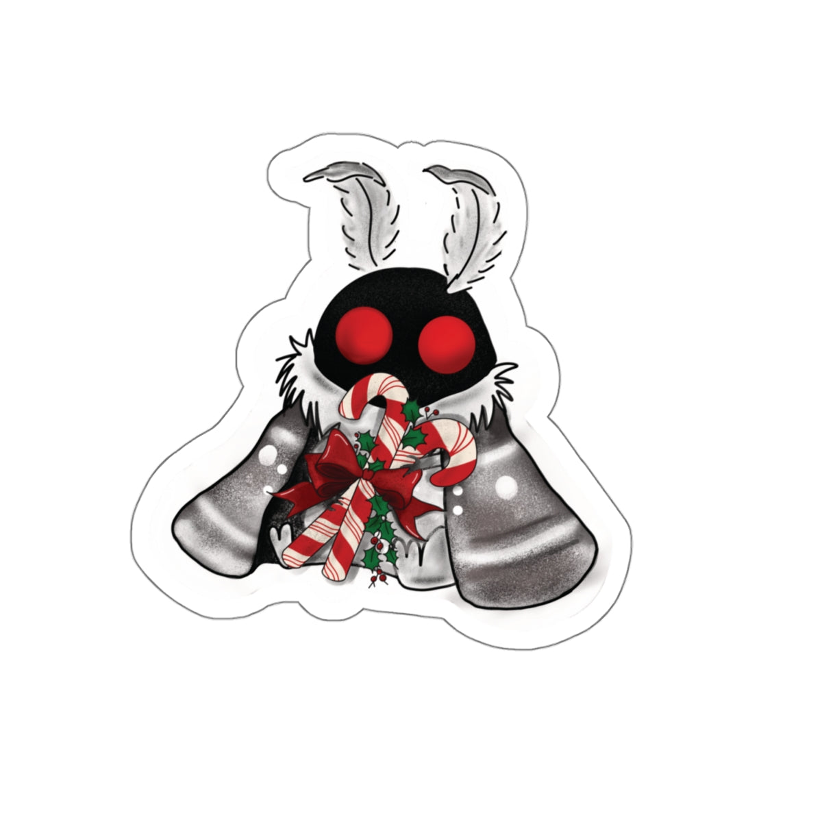 Christmas Mothman Sticker