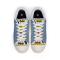 Pocket Kings Men's Low-Top Leather Sneakers (Blue/White)