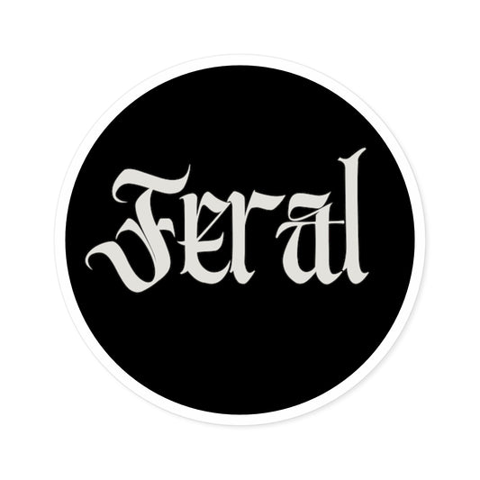 Feral Round Sticker