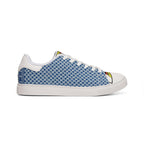 Pocket Kings Men's Low-Top Leather Sneakers (Blue/White)