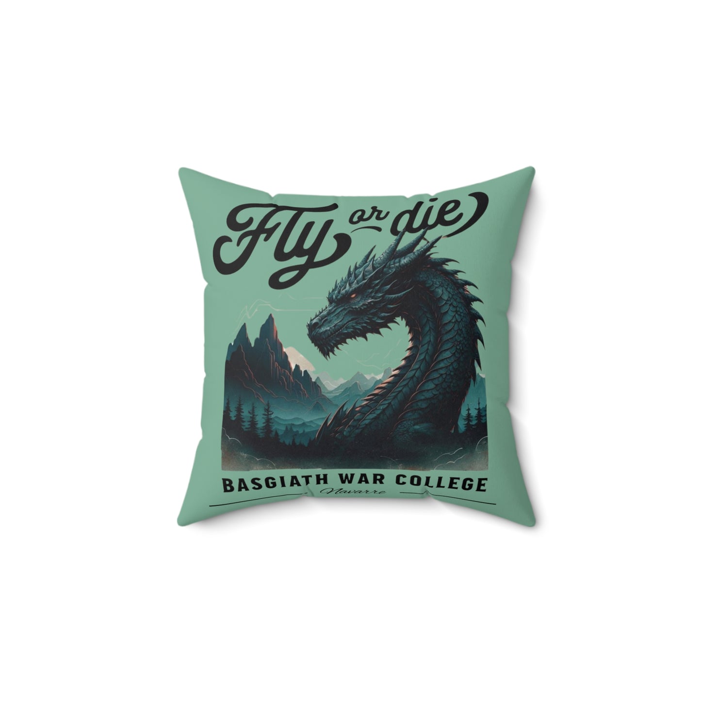 Fly or Die: Fourth Wing Inspired Spun Polyester Square Pillow