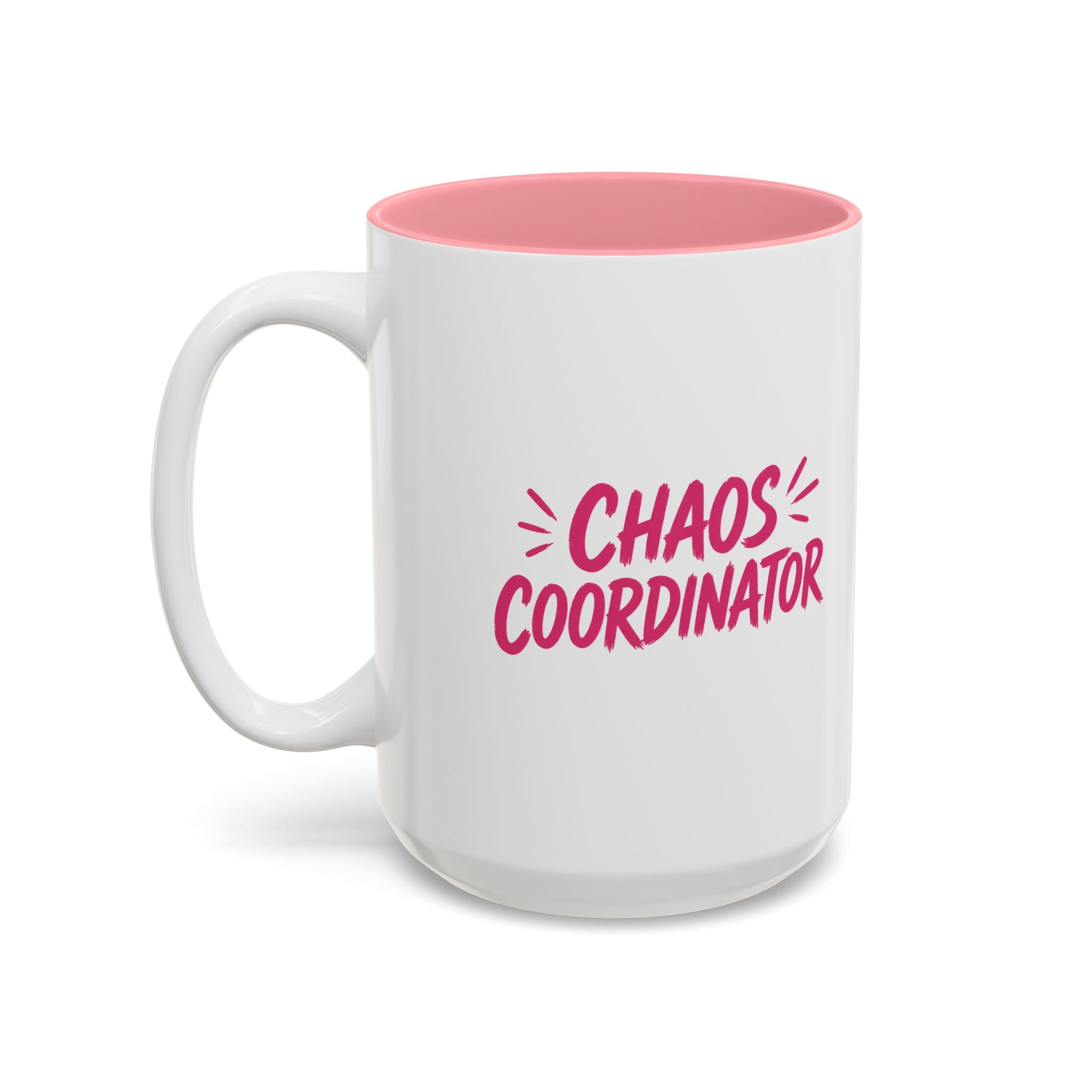 Chaos Coordinator Pink Accent Mug (11oz & 15oz)