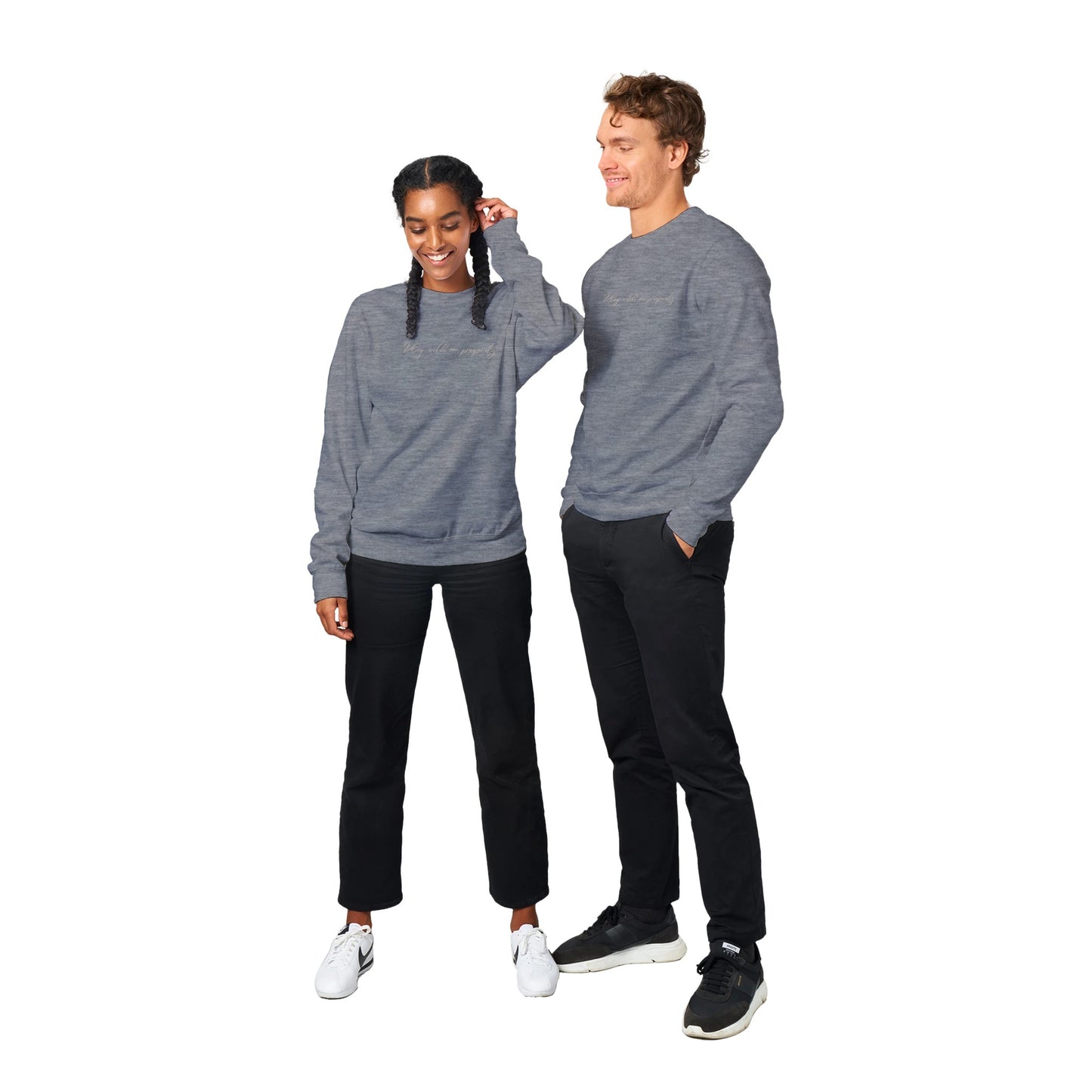 Play With Me Properly - Premium Unisex Crewneck Sweatshirt