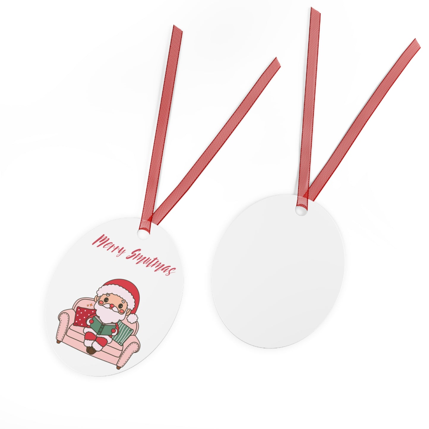 Christmas Santa Metal Ornaments - Merry Smutmas