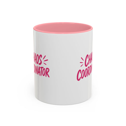 Chaos Coordinator Pink Accent Mug (11oz & 15oz)