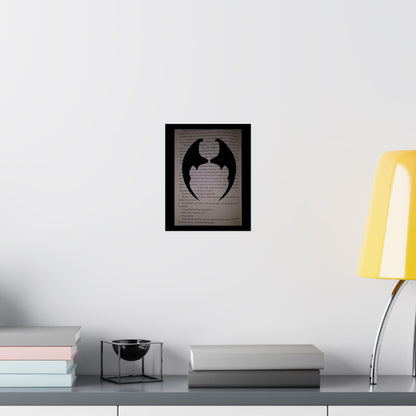 Vertical Poster, Bat Boy Matte Print Art Deco Wall Decor, Literary Gift for Book Lovers